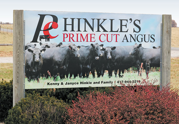 Hinkle Prime Cut Angus sign